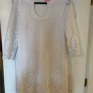 Lilly Pulitzer Ivory Crochet Shift Dress